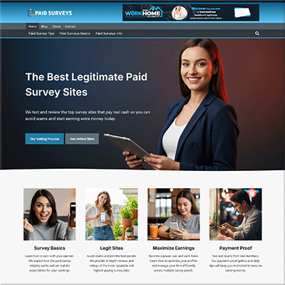 Done for You Paid Surveys Guide Website Package