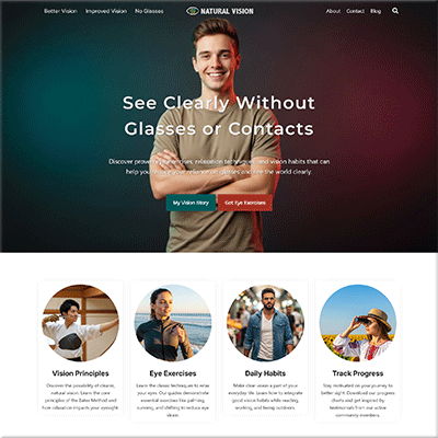 The Complete Natural Vision Program Website Package