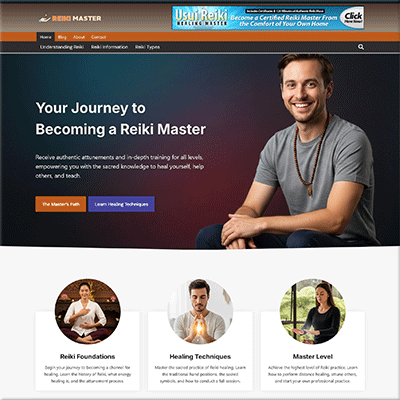 Ready to Go Reiki Master Training Website Package