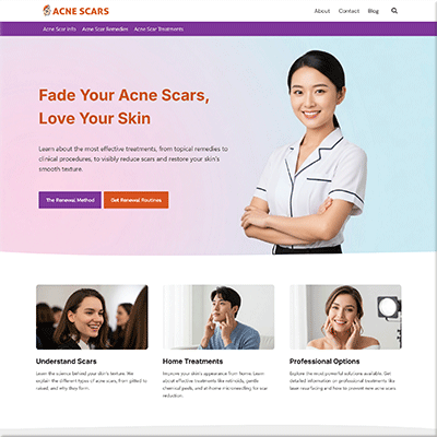 Done for You Acne Scar Treatment Website Kit