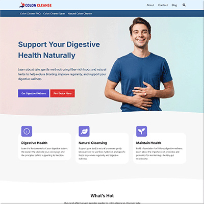 Ready Made Colon Cleanse Website Package