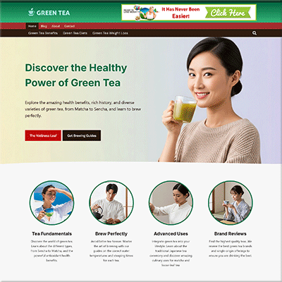 Done for You Green Tea Benefits Website Package