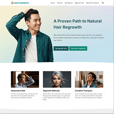 Turnkey Hair Regrowth Solution Website Kit