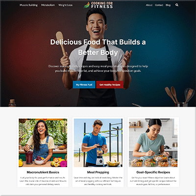 Done for You Cooking for Fitness Website Package