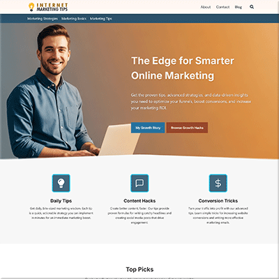 Ready Made Internet Marketing Tips Website Package