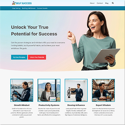 Turnkey Success Mindset Website Template