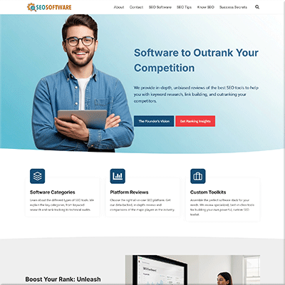Done for You SEO Software Review Website Kit
