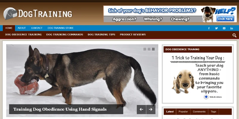 dog training turnkey website