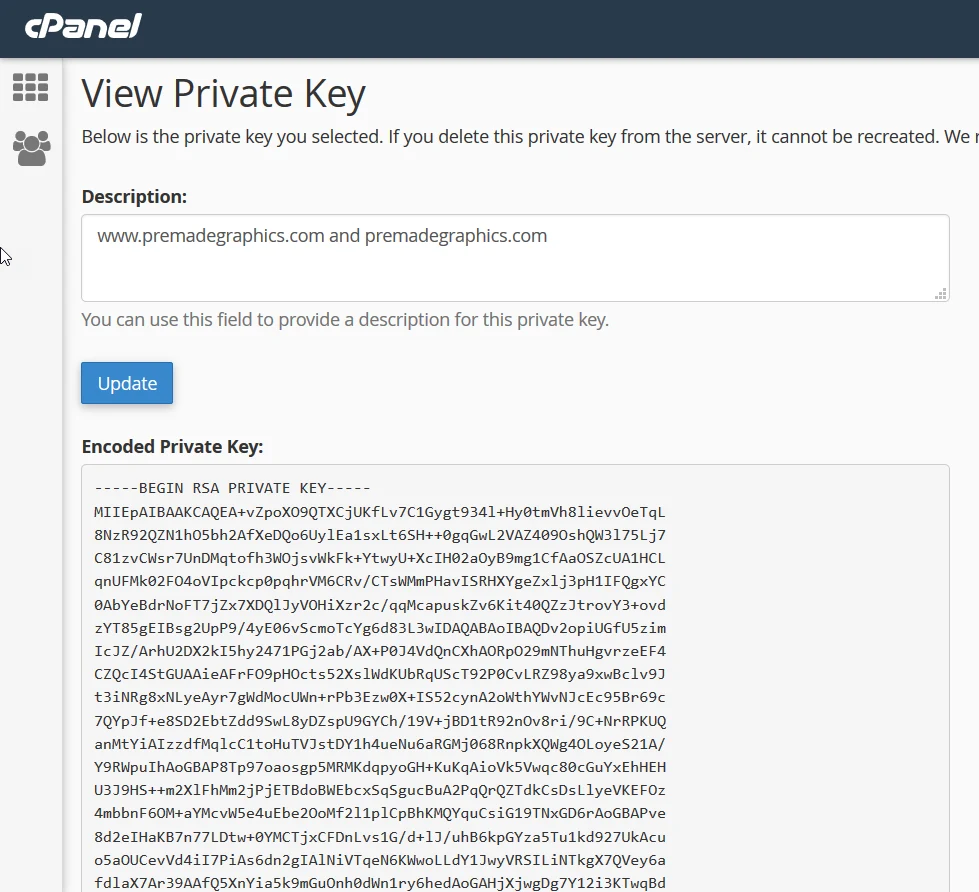 view private key