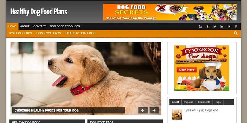 healthy dog food done-for-you website