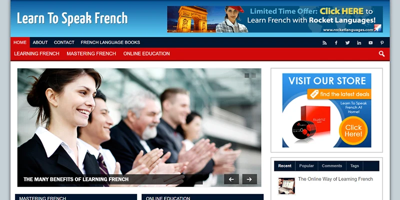 learn french done-for-you website