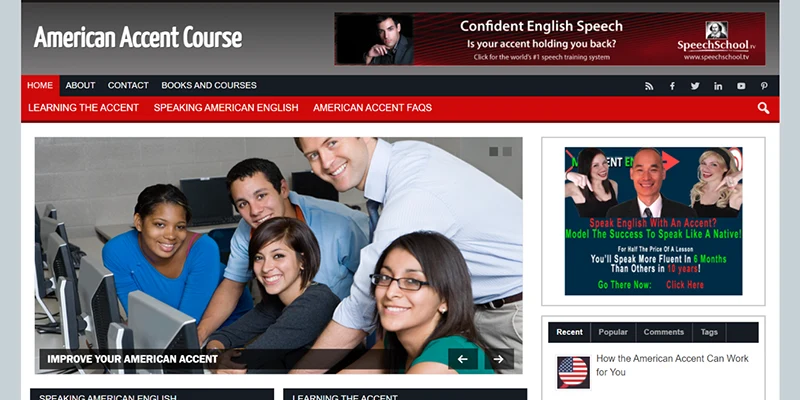 american accent WP website