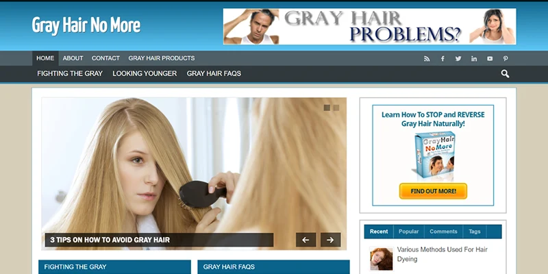 gray hair no more WP website