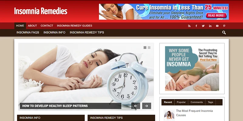 insomnia remedies WP website