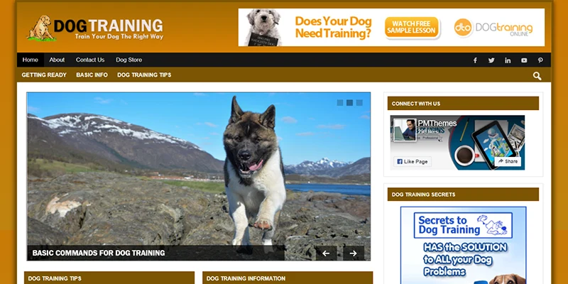 dog training ready made website