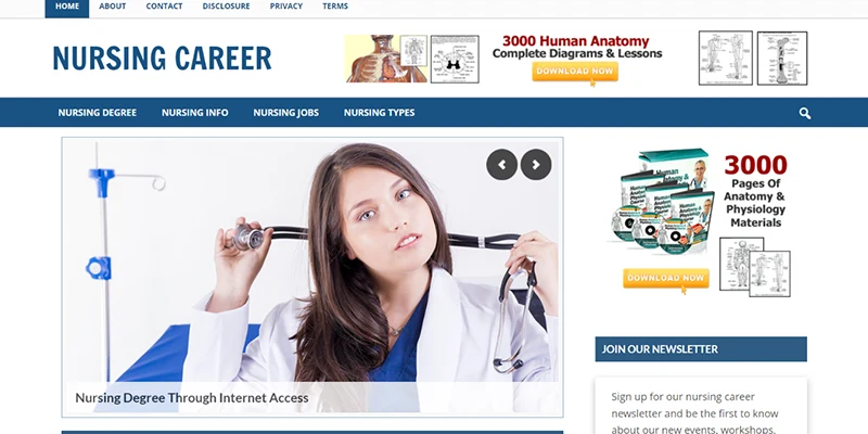 nursing career ready made website