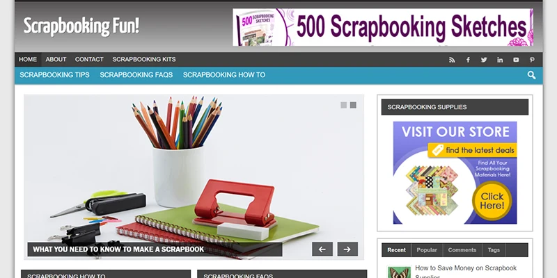 scrapbooking fun ready made website