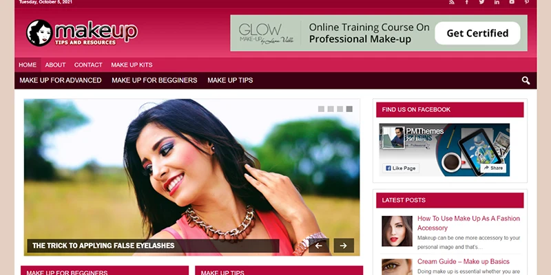 makeup niche website