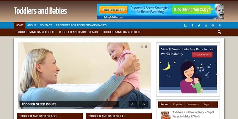 toddlers niche website