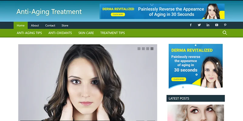 anti-aging treatment website