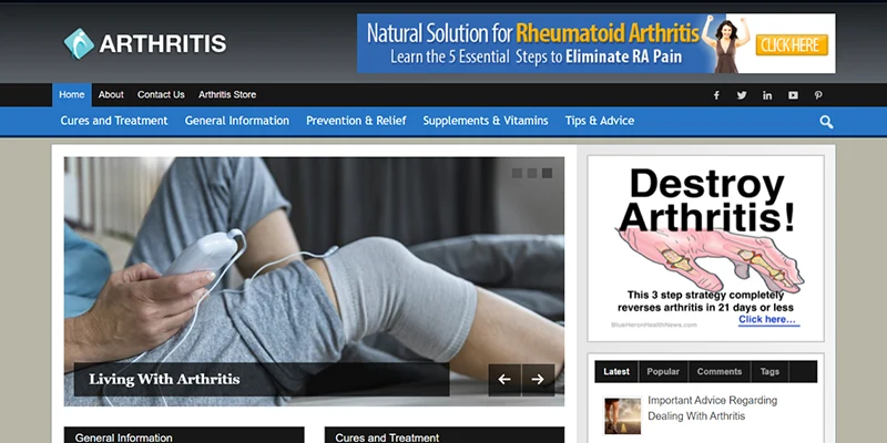 arthritis remedy website