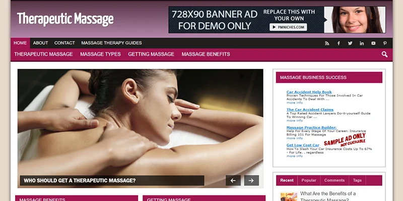 therapeutic massage website