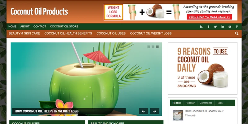 coconut oil products website