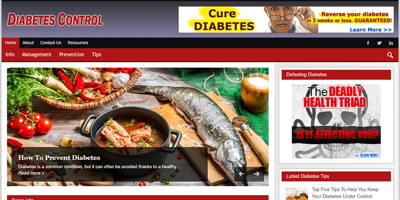 diabetes care affiliate website
