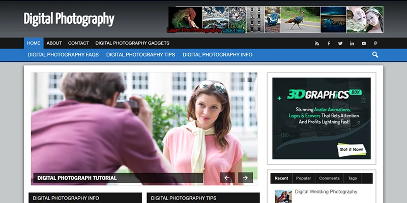 digital photography affiliate website