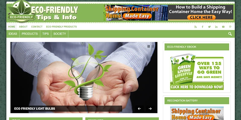 eco-griendly affiliate website