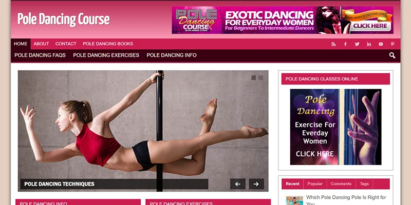 pole dancing affiliate website