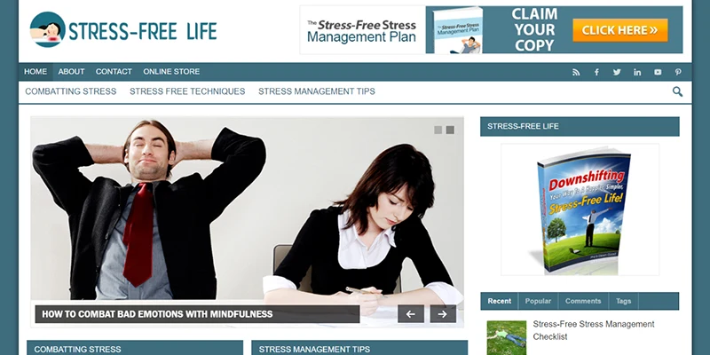 stress management affiliate website