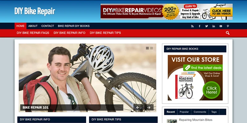 diy bike repair WP website